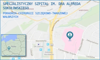 PORADNIA CHIRURGII SZCZĘKOWO-TWARZOWEJ - SPECJALISTYCZNY SZPITAL IM. DRA ALFREDA SOKOŁOWSKIEGO - UL. SOKOŁOWSKIEGO 4,  WAŁBRZYCH