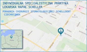PORADNIA CHIRURGII STOMATOLOGICZNEJ SCHELLDENT - INDYWIDUALNA SPECJJALISTYCZNA PRAKTYKA LEKARSKA RAFAŁ SCHELLER - ZDROJOWA 49/2,  CIECHOCINEK