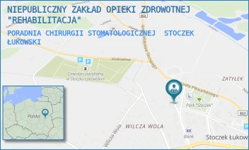 PORADNIA CHIRURGII STOMATOLOGICZNEJ - NIEPUBLICZNY ZAKŁAD OPIEKI ZDROWOTNEJ "REHABILITACJA" - PLAC TADEUSZA KOŚCIUSZKI 14,  STOCZEK ŁUKOWSKI
