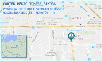 PORADNIA CHIRURGII STOMATOLOGICZNEJ MODZELEWSKIEGO 58 - CORTEN MEDIC TOMASZ SIKORA - ZYGMUNTA MODZELEWSKIEGO 58,  MOKOTÓW