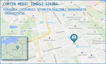 PORADNIA CHIRURGII STOMATOLOGICZNEJ KRAKOWSKIE - CORTEN MEDIC TOMASZ SIKORA - KRAKOWSKIE PRZEDMIEŚCIE 24,  ŚRÓDMIEŚCIE