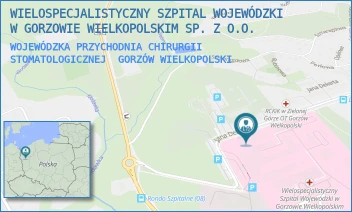 WOJEWÓDZKA PRZYCHODNIA CHIRURGII STOMATOLOGICZNEJ - WIELOSPECJALISTYCZNY SZPITAL WOJEWÓDZKI W GORZOWIE WIELKOPOLSKIM SP. Z O.O. - UL. JANA DEKERTA 1,  GORZÓW WIELKOPOLSKI