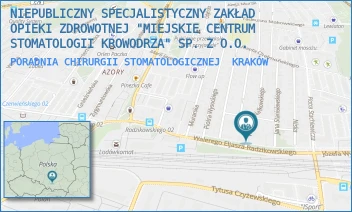 PORADNIA CHIRURGII STOMATOLOGICZNEJ - NIEPUBLICZNY SPECJALISTYCZNY ZAKŁAD OPIEKI ZDROWOTNEJ "MIEJSKIE CENTRUM STOMATOLOGII KROWODRZA" SP. Z O.O. - UL. NAŁKOWSKIEGO 1,  KRAKÓW