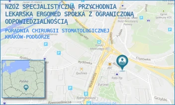 PORADNIA CHIRURGII STOMATOLOGICZNEJ - NZOZ SPECJALISTYCZNA PRZYCHODNIA LEKARSKA ERGOMED SPÓŁKA Z OGRANICZONĄ ODPOWIEDZIALNOŚCIĄ - UL. BONARKA 18,  KRAKÓW-PODGÓRZE