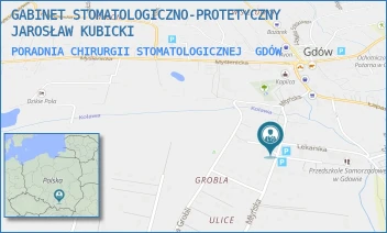 PORADNIA CHIRURGII STOMATOLOGICZNEJ - GABINET STOMATOLOGICZNO-PROTETYCZNY JAROSŁAW KUBICKI - UL. GDÓW 336,  GDÓW