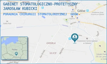 PORADNIA CHIRURGII STOMATOLOGICZNEJ - GABINET STOMATOLOGICZNO-PROTETYCZNY JAROSŁAW KUBICKI - UL. MŁYŃSKA 26,  GDÓW