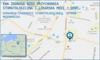 PORADNIA CHIRURGII STOMATOLOGICZNEJ - EWA ZADROGA NZOZ PRZYCHODNIA STOMATOLOGICZNA I LEKARSKA MEDI - DENT - DUBOIS 15,  OSTRÓW MAZOWIECKA