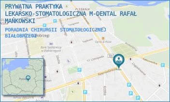 PORADNIA CHIRURGII STOMATOLOGICZNEJ - PRYWATNA PRAKTYKA LEKARSKO-STOMATOLOGICZNA M-DENTAL RAFAŁ MAŃKOWSKI - KRAKOWSKA 91,  BIAŁOBRZEGI
