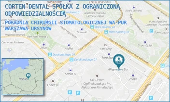 PORADNIA CHIRURGII STOMATOLOGICZNEJ WA-PUR - PRZYCHODNIA STOMATOLOGICZNO - LEKARSKA PACJENT JEST NAJWAŻNIEJSZY - PASAŻ URSYNOWSKI 9/U15,  WARSZAWA URSYNÓW