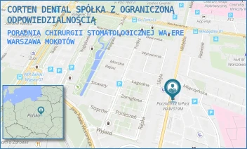 PORADNIA CHIRURGII STOMATOLOGICZNEJ WA-ERE - PRZYCHODNIA STOMATOLOGICZNO - LEKARSKA PACJENT JEST NAJWAŻNIEJSZY - ETIUDY REWOLUCYJNEJ 48,  WARSZAWA MOKOTÓW