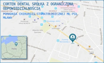 PORADNIA CHIRURGII STOMATOLOGICZNEJ MŁ-PIŁ - CORTEN DENTAL SPÓŁKA Z OGRANICZONĄ ODPOWIEDZIALNOŚCIĄ - ALEJA JÓZEFA PIŁSUDSKIEGO 43/44,  MŁAWA