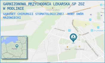 GABINET CHIRURGII STOMATOLOGICZNEJ - GARNIZONOWA PRZYCHODNIA LEKARSKA SP ZOZ W MODLINIE - OBROŃCÓW MODLINA 83,  NOWY DWÓR MAZOWIECKI