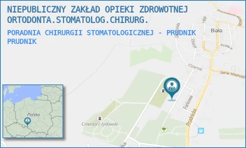 PORADNIA CHIRURGII STOMATOLOGICZNEJ - PRUDNIK - NIEPUBLICZNY ZAKŁAD OPIEKI ZDROWOTNEJ ORTODONTA.STOMATOLOG.CHIRURG. - UL. PARKOWA 8,  PRUDNIK