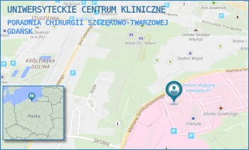 PORADNIA CHIRURGII SZCZĘKOWO-TWARZOWEJ - UNIWERSYTECKIE CENTRUM KLINICZNE - UL. MARIANA SMOLUCHOWSKIEGO 17,  GDAŃSK