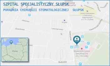 PORADNIA CHIRURGII STOMATOLOGICZNEJ - WOJEWÓDZKI SZPITAL SPECJALISTYCZNY IM. JANUSZA KORCZAKA W SŁUPSKU SPÓŁKA Z OGRANICZONĄ ODPOWIEDZIALNOŚCIĄ - UL. HUBALCZYKÓW 1,  SŁUPSK