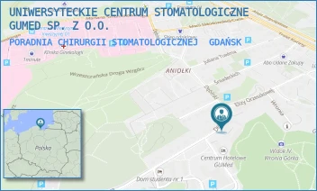 PORADNIA CHIRURGII STOMATOLOGICZNEJ - UNIWERSYTECKIE CENTRUM STOMATOLOGICZNE GUMED SP. Z O.O. - UL. DĘBOWA 1 A,  GDAŃSK