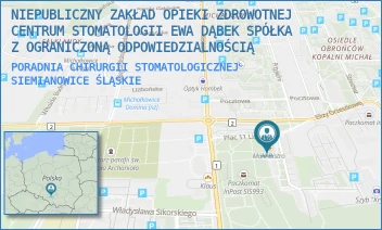 PORADNIA CHIRURGII STOMATOLOGICZNEJ - NIEPUBLICZNY ZAKŁAD OPIEKI ZDROWOTNEJ CENTRUM STOMATOLOGII EWA DĄBEK SPÓŁKA Z OGRANICZONĄ ODPOWIEDZIALNOŚCIĄ - PL. BOHATERÓW WRZEŚNIA 1,  SIEMIANOWICE ŚLĄSKIE