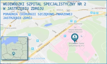PORADNIA CHIRURGII SZCZĘKOWO-TWARZOWEJ - WOJEWÓDZKI SZPITAL SPECJALISTYCZNY NR 2 W JASTRZĘBIU ZDROJU - UL. ALEJA JANA PAWŁA II 7,  JASTRZĘBIE-ZDRÓJ