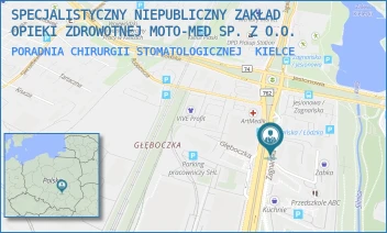 PORADNIA CHIRURGII STOMATOLOGICZNEJ - SPECJALISTYCZNY NIEPUBLICZNY ZAKŁAD OPIEKI ZDROWOTNEJ MOTO-MED SP. Z O.O. - ZAGNAŃSKA 84B,  KIELCE