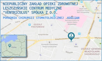 PORADNIA CHIRURGII STOMATOLOGICZNEJ - NIEPUBLICZNY ZAKŁAD OPIEKI ZDROWOTNEJ LESZCZYŃSKIE CENTRUM MEDYCZNE "VENTRICULUS" SPÓŁKA Z O.O. - KSIĘDZA JÓZEFA SURZYŃSKIEGO 11B, KOŚCIAN