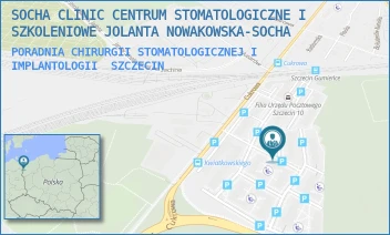 PORADNIA CHIRURGII STOMATOLOGICZNEJ I IMPLANTOLOGII - SOCHA CLINIC CENTRUM STOMATOLOGICZNE I SZKOLENIOWE JOLANTA NOWAKOWSKA-SOCHA - EUGENIUSZA KWIATKOWSKIEGO 1A/4,  SZCZECIN