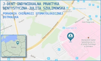 PORADNIA CHIRURGII STOMATOLOGICZNEJ - J-DENT INDYWIDUALNA PRAKTYKA DENTYSTYCZNA JULITA SZULIMOWSKA - ALEJA JANA PAWŁA II 120A, OSTROŁĘKA