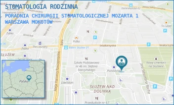 PORADNIA CHIRURGII STOMATOLOGICZNEJ MOZARTA 1 - STOMATOLOGIA RODZINNA - WOLFGANGA AMADEUSZA MOZARTA 1,  WARSZAWA MOKOTÓW